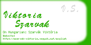 viktoria szarvak business card